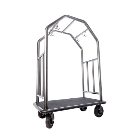 Hospitality 1 Source Coastal Bellmans Cart, Brushed CCRDBL01